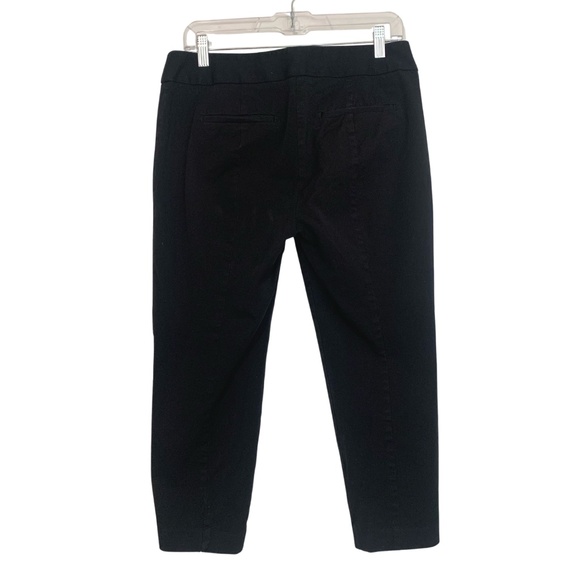 Ann Taylor Loft | Black Petite Julie Cropped Pant with Zipper Pockets - Picture 2 of 7